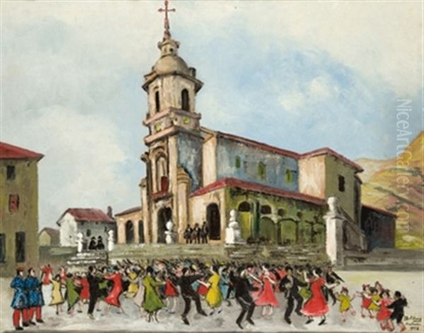 Andoain, Baile En La Plaza - view 1