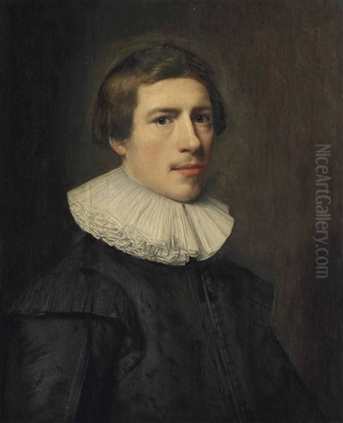 Portrait Of A Gentleman, Bust-length, In A Black Doublet And White Ruff - view 1