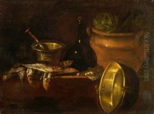 Stillleben Mit Kuchengeraten by Cornelis Jacobsz Delff