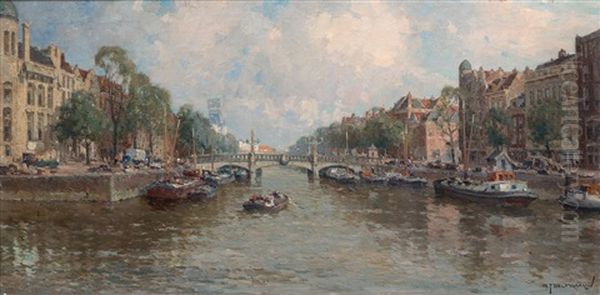 Wijnhaven In Rotterdam With A View On The Regentessebrug And The Witte Huis - view 1