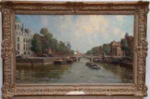 Wijnhaven Te Rotterdam Met Regentessenbrug En Het Witte Huis by Gerard Delfgaauw