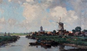 Molenlandschap Langs De Waal Bij Wamel Molenlandschap Langs De Waal Bij Wamel