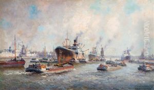 Bedrijvigheid In Rotterdamse Haven