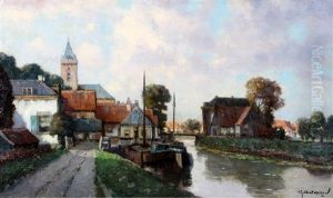 Dorpsgezicht Met Kerktoren