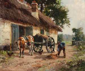 Loading The Ox Cart by Gerard Delfgaauw