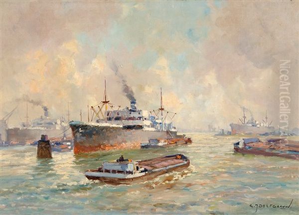 Activity In The Rotterdam Harbour - view 1