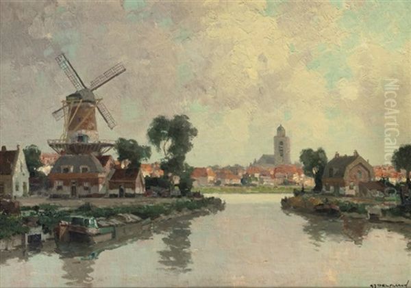 A View Of A Village Near A River - view 1