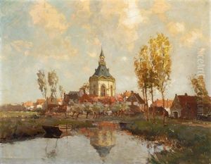 View Of Leidschen Dam by Gerard Delfgaauw