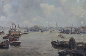 Harbour Scene by Gerard Delfgaauw
