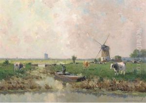 At Work In A Polder Landscape