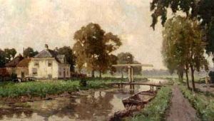 A Polder Landscape With A Draw-bridge