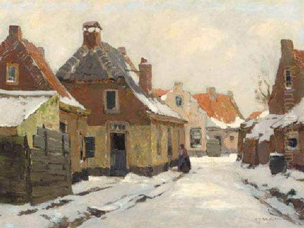 A Village In Winter - view 1