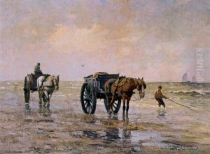 Schelpenvissers Op Het Strand Schelpenvissers Op Het Strand