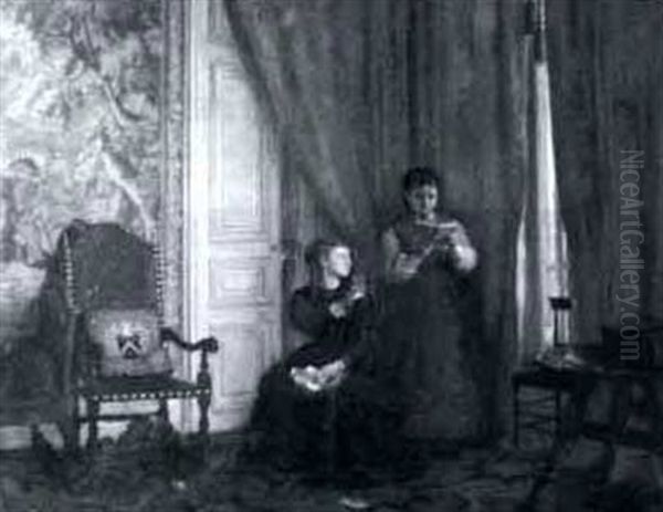 Femmes Lisant Dans Leur Interieur - view 1