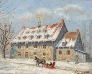 Paysage D'hiver by Georges Marie Joseph Delfosse
