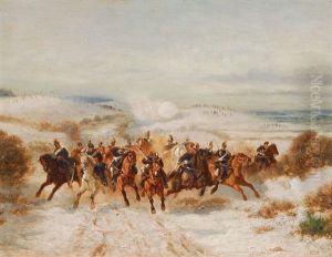 Attacking Prussian Cavalry During The German-french War Attacking Prussian Cavalry During The German-french War