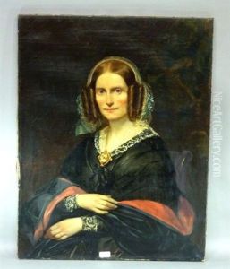 Portrait D'elegante Au Camee