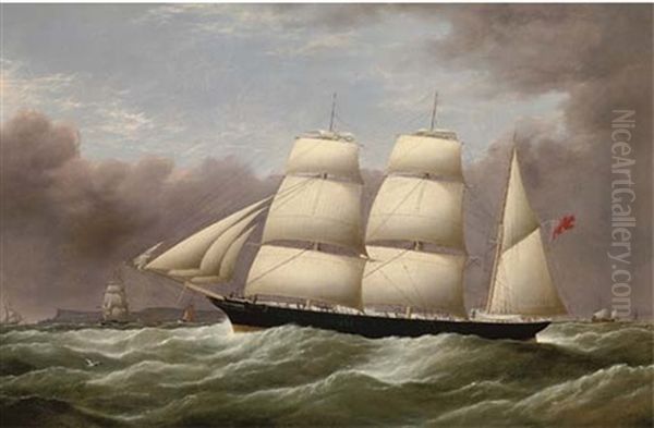 The Barque Alfred Hawley Off The Skerries On Her Way Into Liverpool - view 1