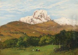 Il Mucrone Sotto La Neve by Lorenzo Delleani