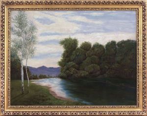 Lungo Il Fiume by Lorenzo Delleani