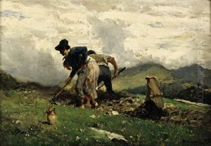 Lavoro Nei Campi by Lorenzo Delleani