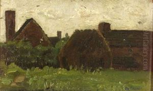 Thatched Cottage by Lorenzo Delleani