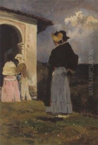 Studio Per La Festa Die Santa Barnaba by Lorenzo Delleani