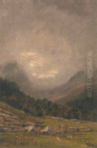 A Stormy Landscape by Lorenzo Delleani