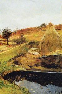 La Vigna E Il Pagliaio by Lorenzo Delleani