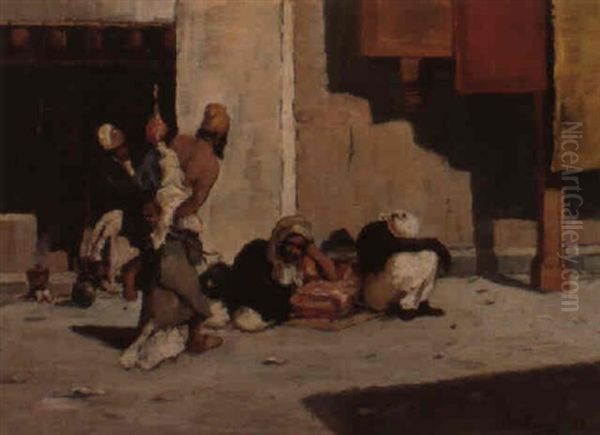 Arabs Resting In A Street - view 1