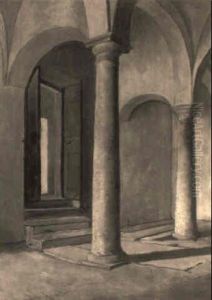 La Stanza Delle Colonne, Casa Delleani A Pollone by Lorenzo Delleani