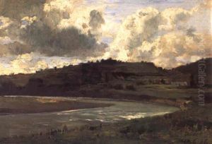 In Riva Al Fiume (presso Alba) by Lorenzo Delleani