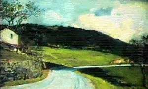 Strada Verso Pollone by Lorenzo Delleani