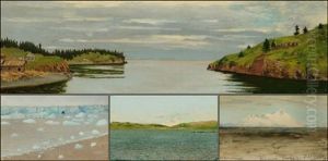 Group 1 - Entrance To Kodiak Harbor (+ 3 Others; 4 Works) by Frederick Samuel Dellenbaugh