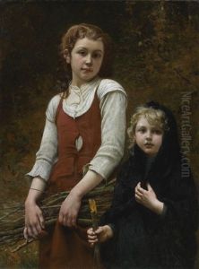 The Wood Gatherers by Francois Alfred Delobbe