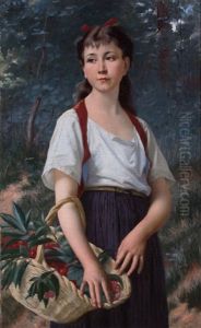 The Cherry Picker by Francois Alfred Delobbe
