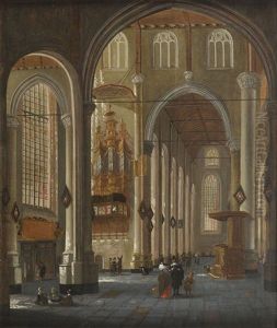 Interior Of St Laurent Church In Rotterdam by Anthonie Delorme