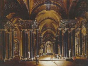 Elegant Gentlemen Greeting An Acolyte In The Nave Of A Renaissance Church With A Procession An A Service Taking Place Elegant Gentlemen Greeting An Acolyte In The Nave Of A Renaissance Church With A Procession An A Service Taking Place