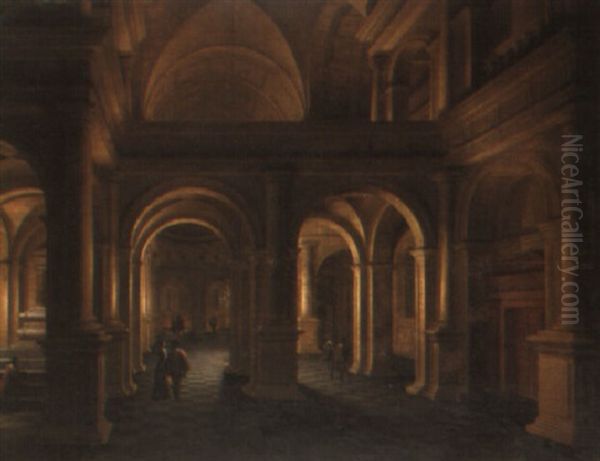 A Candlelit Church Interior - view 1