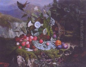 Basket Of Strawberries And Liserons Basket Of Strawberries And Liserons