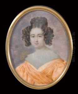 Portait De Jeune Femme A La Robe Rose