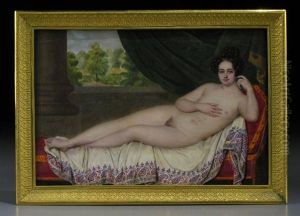 Weibliche Akt Auf Einer Recamiere by Julien Paul Delorme