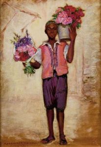 Petit Marchand De Fleurs by Marguerite Anne Rose Delorme