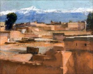Vue De L'atlas De L'hotel Tazi, Marrakech by Marguerite Anne Rose Delorme