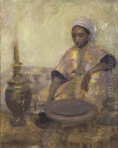 Femme Marocaine Dans Un Interieur by Marguerite Anne Rose Delorme