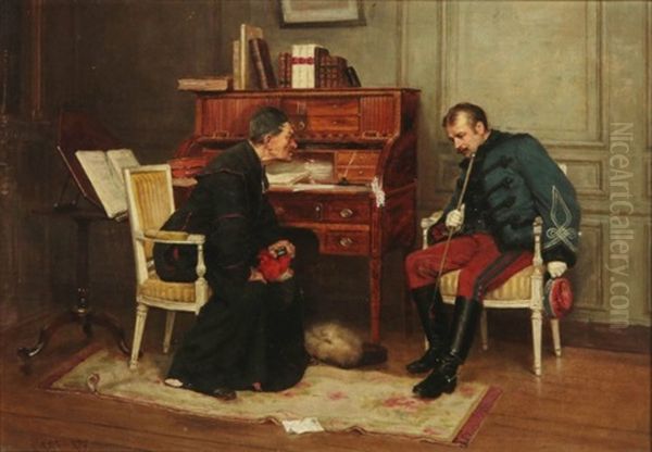 Bishop Issuing A Reprimand To A French Military Officer - view 1