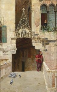 Romeo And Juliet (act Ii, Scene Ii: Capulet's Garden) by Charles Edouard Edmond Delort