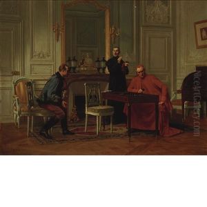 Cardinal At The Gaming Table by Charles Edouard Edmond Delort