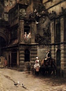 Offering A Toast by Charles Edouard Edmond Delort