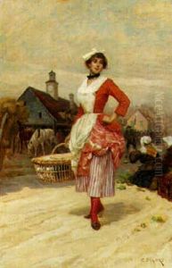 Going To Market by Charles Edouard Edmond Delort